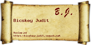 Bicskey Judit névjegykártya